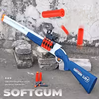 تفنگ دو لول تیر اسفنجی کمر شکن پوکه پران بزرگ