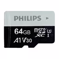 کارت حافظه microSDXC فیلیپس مدل A1-V30 کلاس 10 استاندارد UHS-I U3 سرعت 80MBps ظرفیت 64 گیگابایت