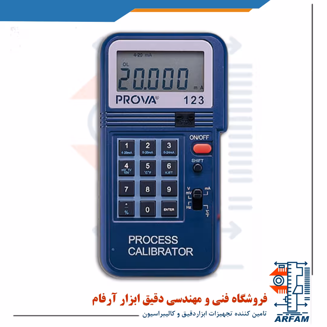 مولتی کالیبراتور (کالیبراتور جریان، ولتاژ، فرکانس و دما) مدل Prova 123