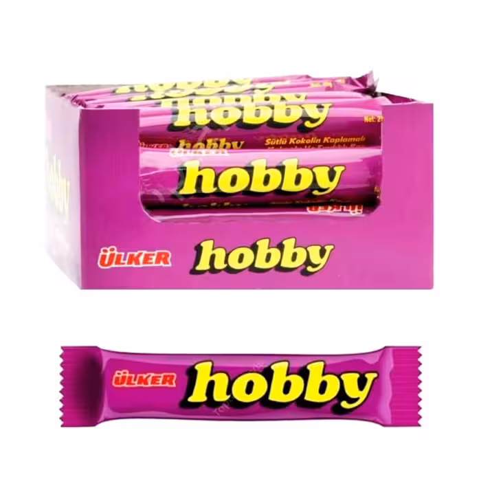شکلات هوبی قلمی 25 گرمی باکس 24 عددی hobby ulker
