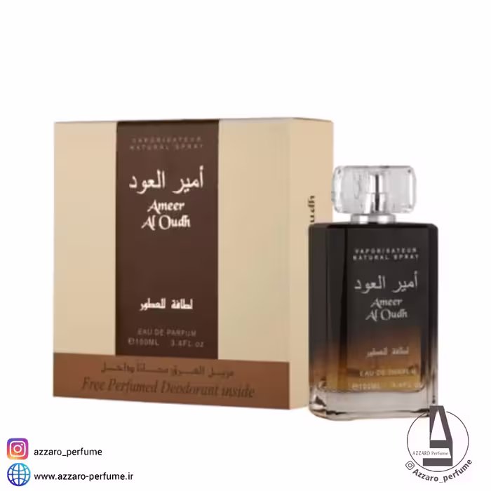 ادکلن لطافه للعطور مدل امیر العود حجم 100 میل