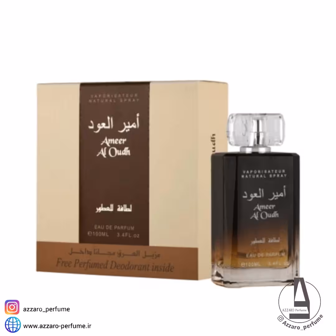 ادکلن لطافه للعطور مدل امیر العود حجم 100 میل
