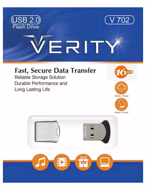 فلش مموری وریتی مدل V702 ظرفیت 16 گیگابایت