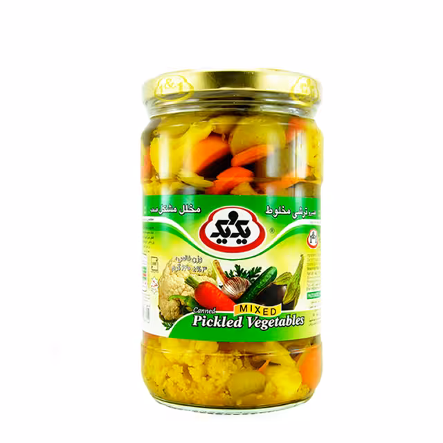 ترشی مخلوط یک و یک 640 گرمی