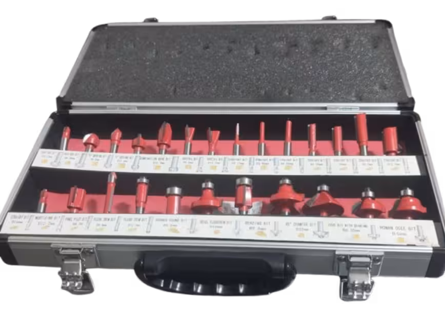 ست 25 عددی فرز قطر 6 میلی‌متر – مناسب چوب