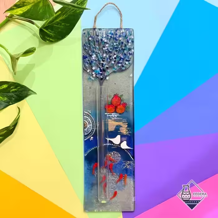 گلدان آویز شیشه ای طرح یازده