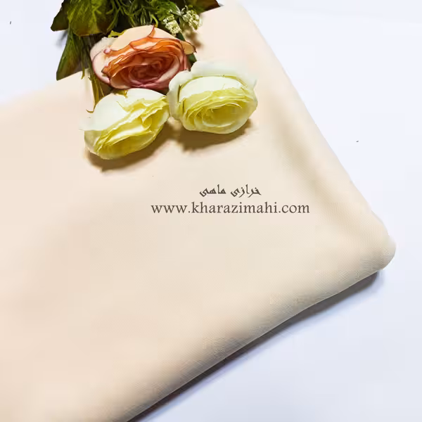 پارچه گاردن رنگ کرم پنککی گرم بالا