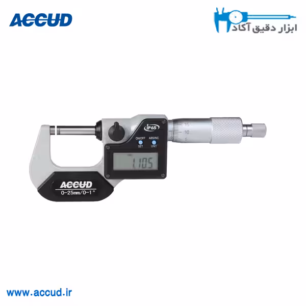 میکرومتر دیجیتال 75-50 میلی متر (IP65) Accud (اکیود) مدل 313-003-01