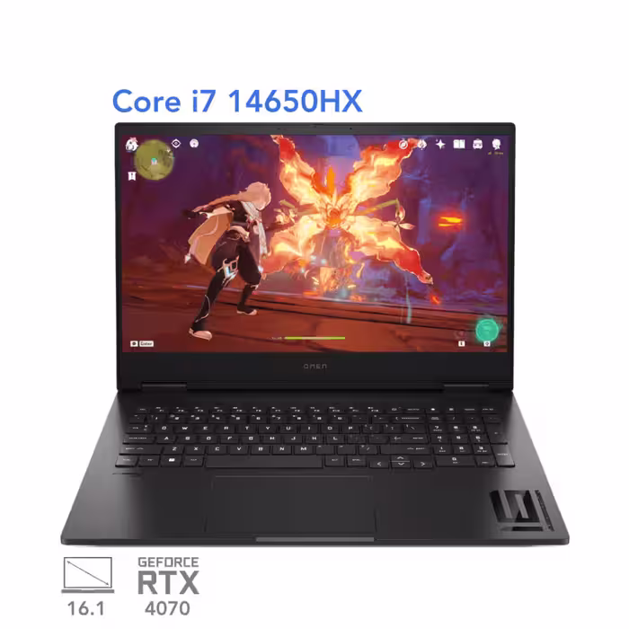 لپ تاپ گیمینگ اچ پی آمن  HP Omen 16 Pro WF1141TX i7 14650HX RTX 4070 140W 16G 1T 2.5K 240Hz 2024