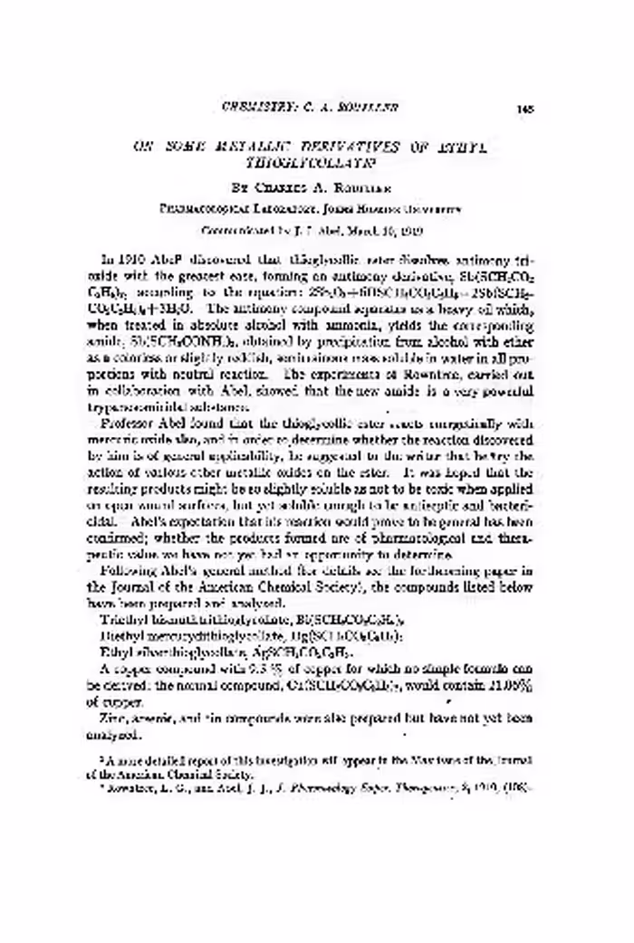 خرید و دانلود نسخه کامل کتاب On Some Metallic Derivatives of Ethyl Thiooglycollate (1919)(en)(1s)