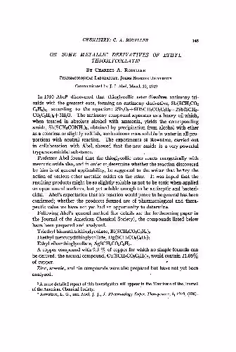 خرید و دانلود نسخه کامل کتاب On Some Metallic Derivatives of Ethyl Thiooglycollate (1919)(en)(1s)