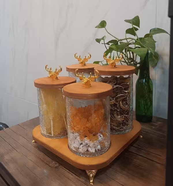 ست پاسماوری 4 تایی پایه دار