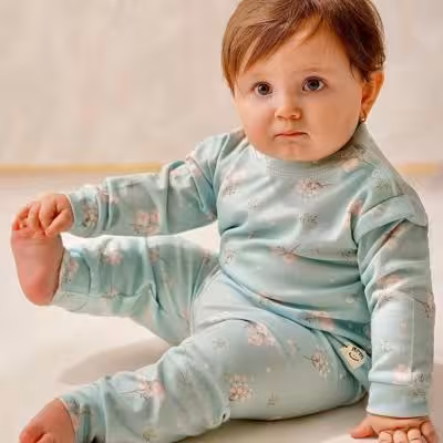 بلوز و شلوار راحتی نوزادی گل پنبه