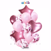 پک 14عددی بادکنک صورتی