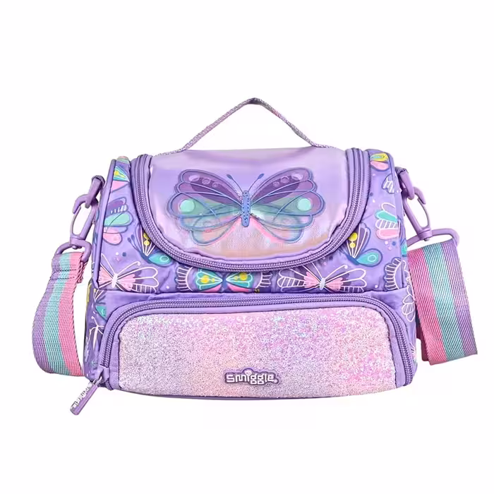 کیف غذا 2 طبقه اسمیگل طرح پروانه بنفش