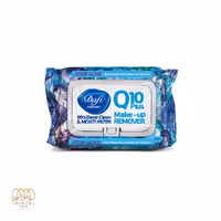 دستمال مرطوب پاک کننده آرایش Q10 دافی طرح گل آبی تعداد 50 برگ