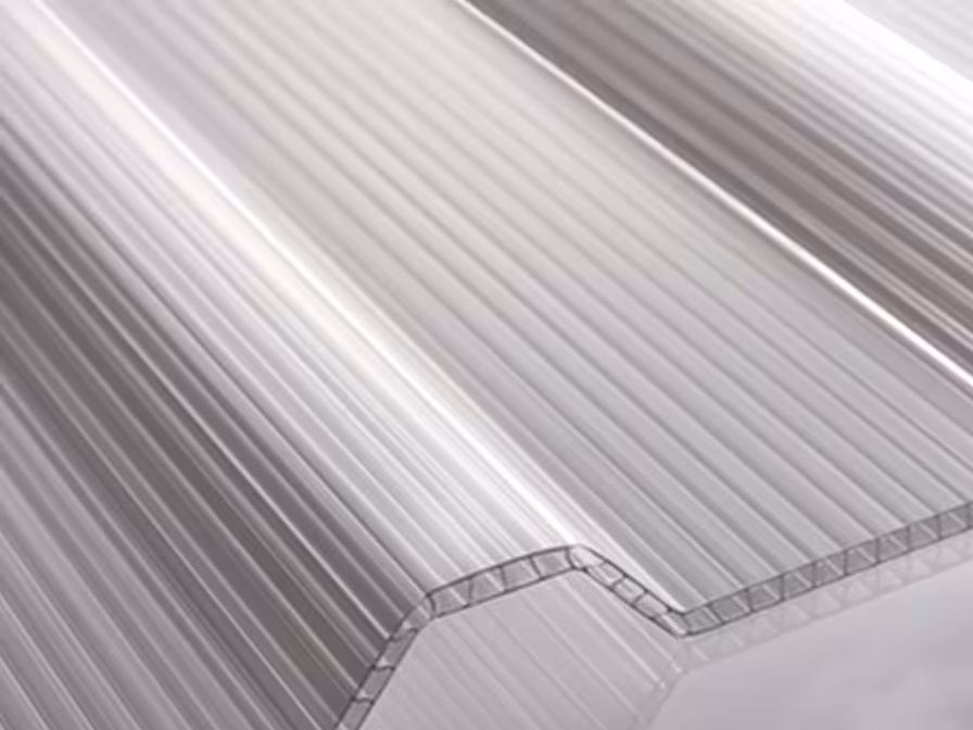 ورق پلی کربنات ذوزنقه پلی سان 8 میل POLYSUN 1/21 * 6/20 (101 ورق به بالا ) POLYSUN