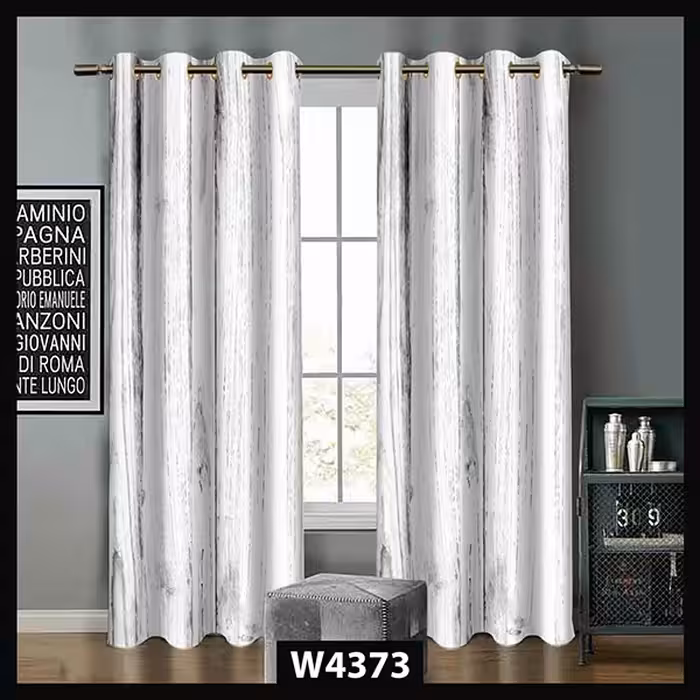 پرده طرح سنگ طوسی سفید کد W4373