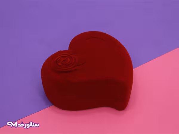 جعبه جواهرات قلب قرمز B8040