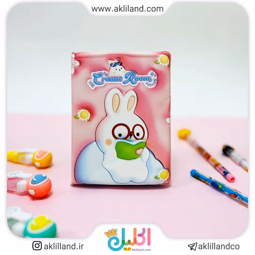 دفترچه سه بعدی خرگوش و دختر