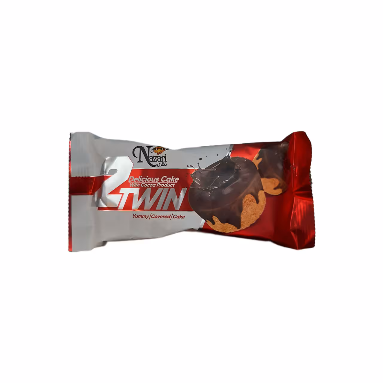 کیک دو قلو با روکش شکلات سفید نظری 75 گرمی