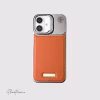 قاب چرمی فلزی اسلیکتو اجری مناسب iPhone 16 (7853)