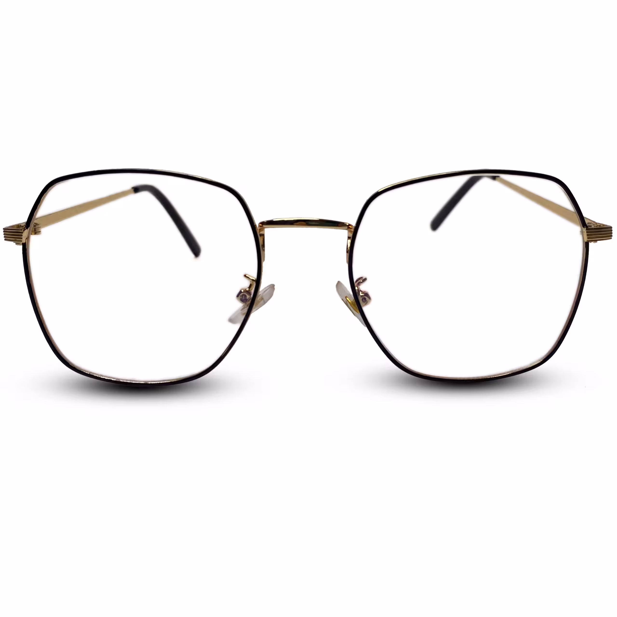 عینک طبی مربعی مشکی طلایی برند فندی b147