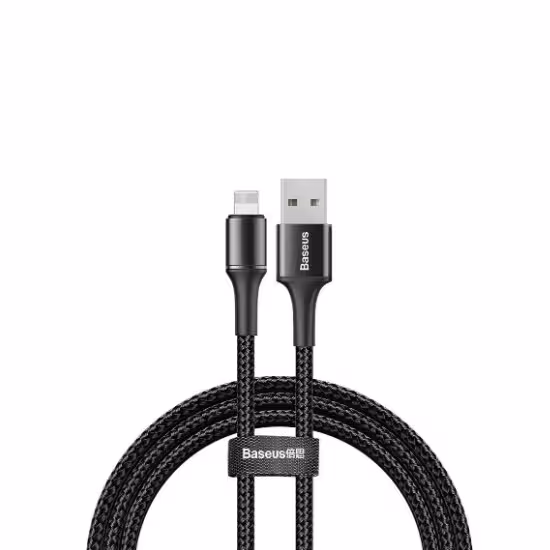 کابل لایتنینگ بیسوس Baseus Halo CALGH-B01 توان 2.4 آمپر طول 1 متر پک کیسه ای - فروشگاه اینترنتی پروتاچ