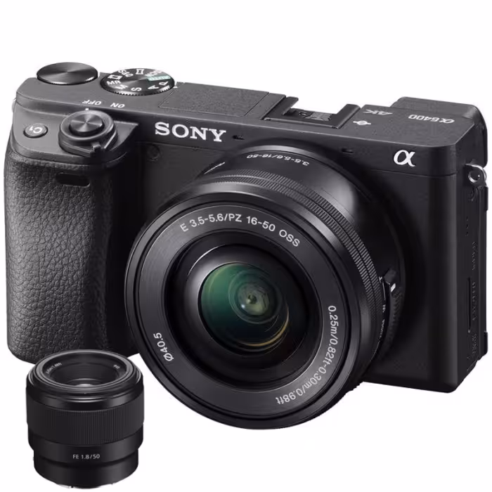 دوربین بدون آینه سونی Sony Alpha a6400 kit 50mm f/1.8 OSS Black Lens