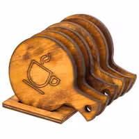 زیر لیوانی کد ZL06 بسته 6 عددی به همراه استند | کالا مکس