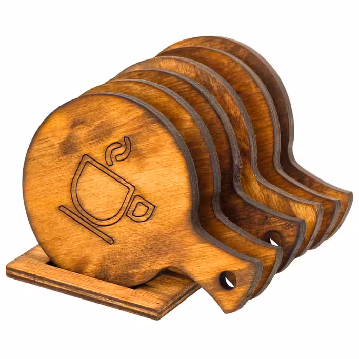 زیر لیوانی کد ZL06 بسته 6 عددی به همراه استند | کالا مکس