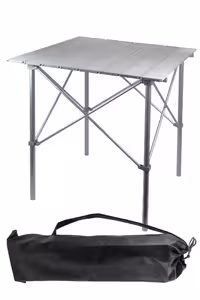 میز کمپ خاکستری کمپینگ کیسه اردوگاه تاشو آلومینیوم با کیف 70X70Cm پیک نیک عملی Ha031 Binbirreyon