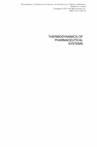 خرید و دانلود نسخه کامل کتاب Thermodynamics of Pharmaceutical Systems: An Introduction for Students of Pharmacy