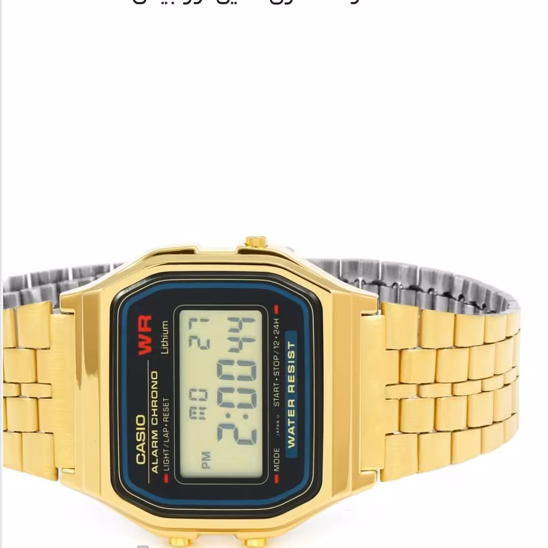 ساعت دیجیتال کاسیو کامپیوتری طلایی مدل casio A159