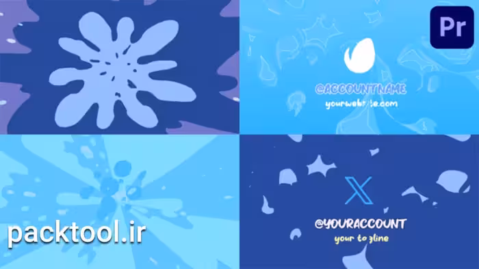 دانلود پروژه آماده پریمیر لوگو موشن با افکت های مایع Liquid Motion Logo - پک تول