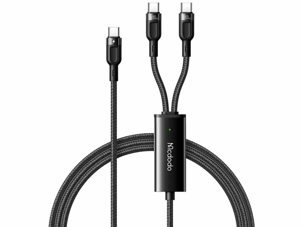 کابل شارژ سریع دو سر تایپ‌سی 1.2 متری مک‌دودو MCDODO Type-C to Type-C Type-C2 in 1 Fast Charging Data Cabl 100W CA-7470