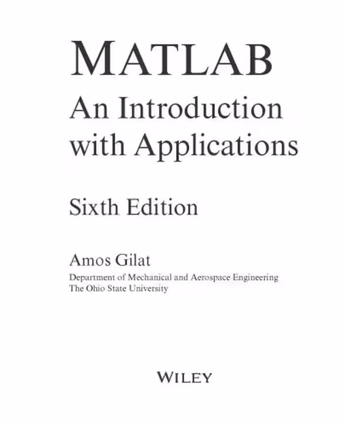 خرید و دانلود نسخه کامل کتاب MatLab. An Introduction with Applications