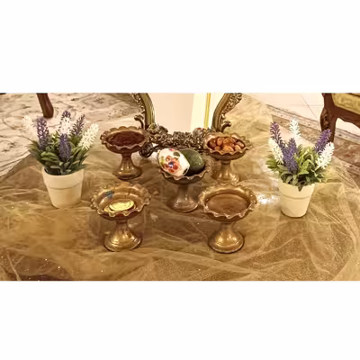 گلدان به همراه گل مصنوعی مدل سنبل هلندی 