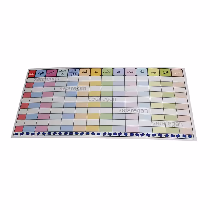 بازی فکری مدل اسم فامیل بسته 24 عددی