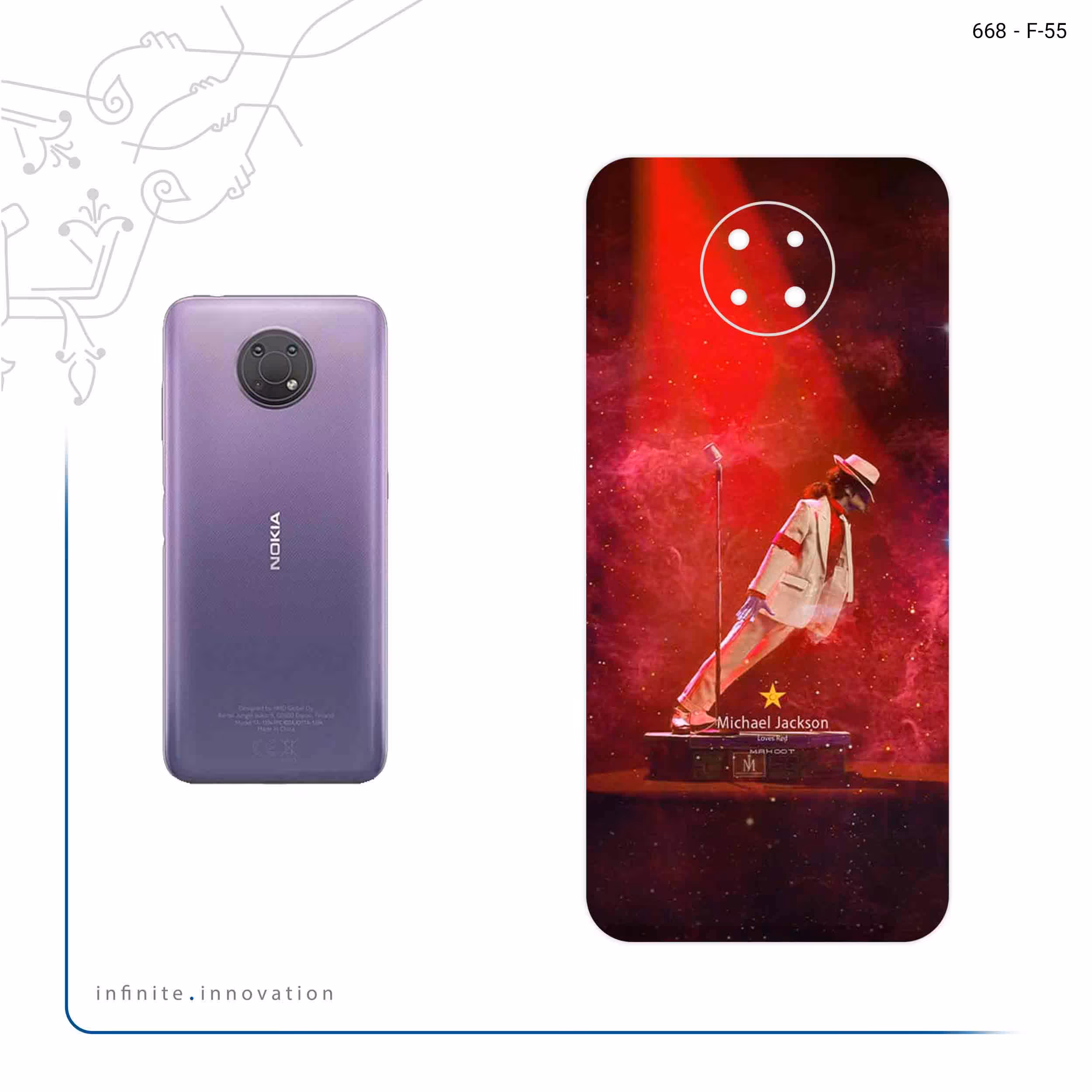 برچسب پوششی ماهوت مدل Michael Jackson مناسب برای گوشی موبایل نوکیا G10