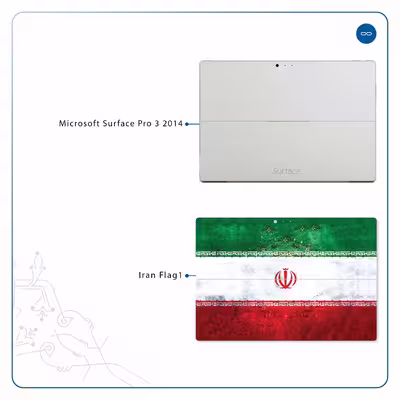 برچسب پوششی ماهوت مدل Iran-Flag-1 مناسب برای تبلت مایکروسافت Surface Pro 3 2014