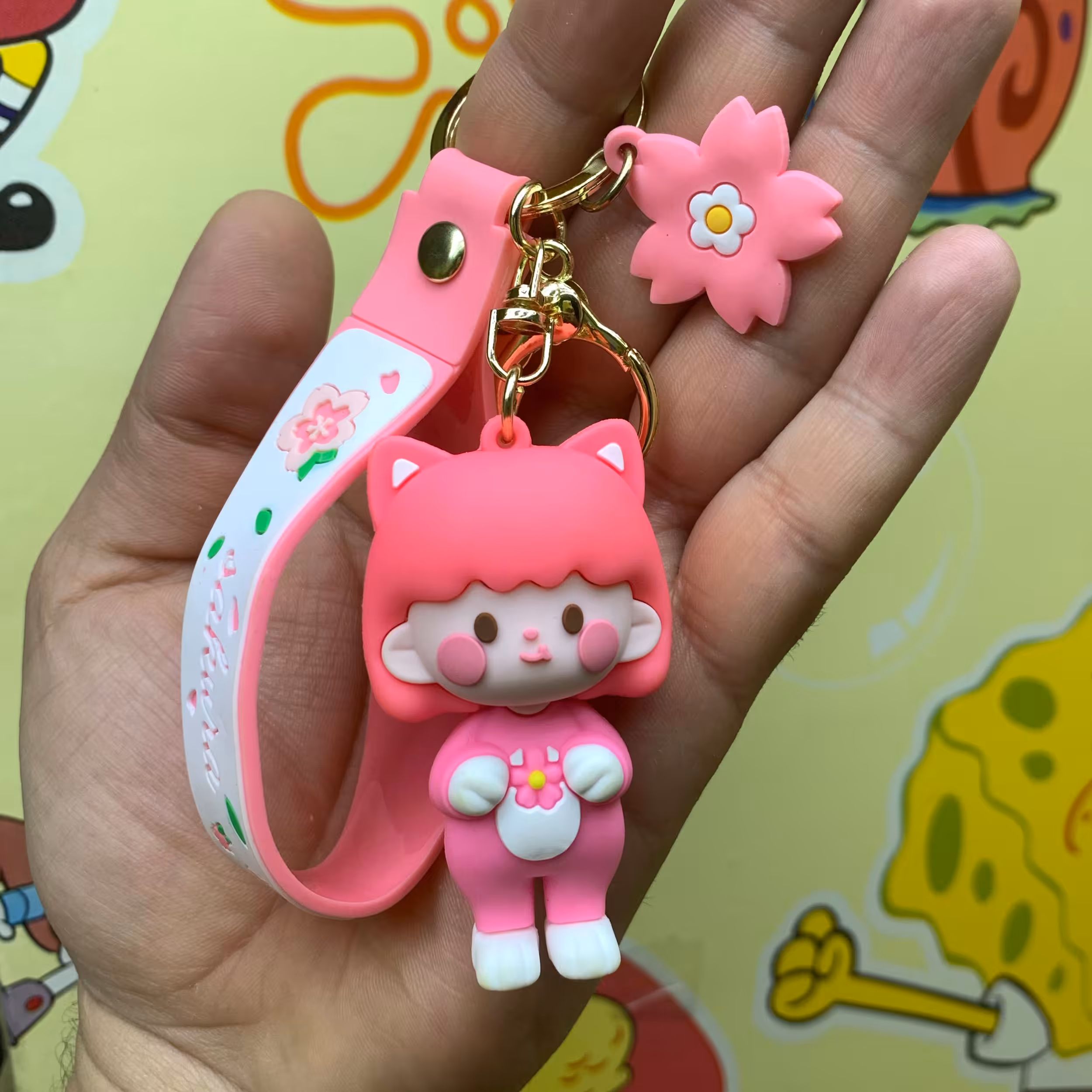 جاکلیدی مدل سیلیکونی دختر کوچولو گربه ای