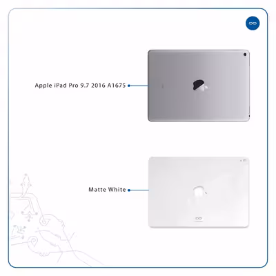 برچسب پوششی ماهوت مدل Matte-White مناسب برای تبلت اپل iPad Pro 9.7 2016 A1675