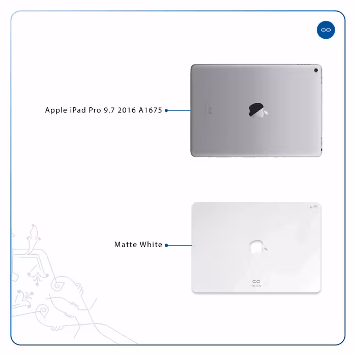 برچسب پوششی ماهوت مدل Matte-White مناسب برای تبلت اپل iPad Pro 9.7 2016 A1675