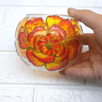 تنگ ویترای طرح گل کد 0013