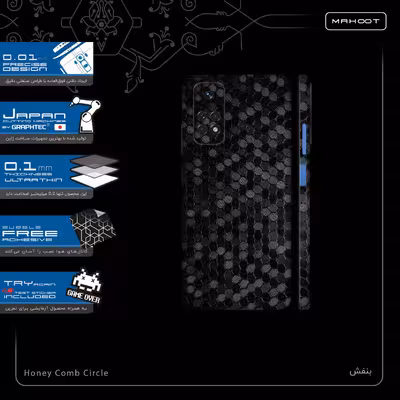 برچسب پوششی ماهوت مدل Honey-Comb-Circle-FullSkin مناسب برای گوشی موبایل شیائومی Redmi Note 11