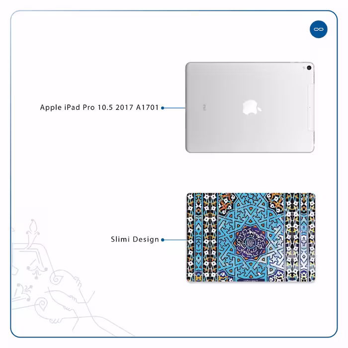 برچسب پوششی ماهوت مدل Iran-Tile7 مناسب برای تبلت اپل iPad Pro 10.5 2017 A1701