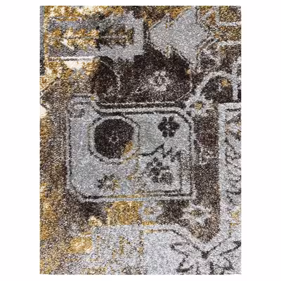 فرش ماشینی ساوین کد 4116 زمینه نقره ای