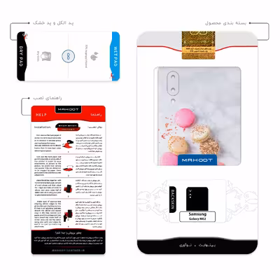 برچسب پوششی ماهوت مدل Macaron-cookie مناسب برای گوشی موبایل سامسونگ Galaxy M02