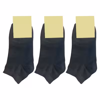 جوراب ساق کوتاه مدل نانو تنفس طبیعی کد P305 بسته 3 عددی